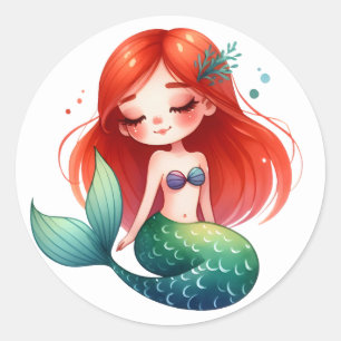 Pegatinas de sirenas de colores