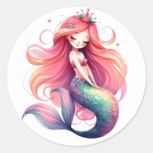 Pegatinas de sirenas de colores