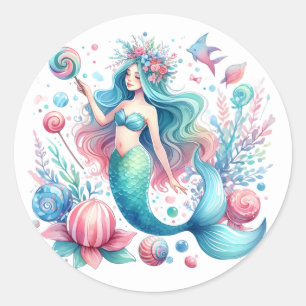 Pegatinas de sirenas de colores