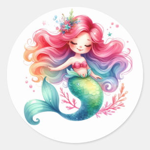 Pegatinas de sirenas de colores