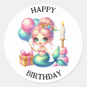 Pegatinas de sirenas de colores