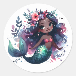 Pegatinas de sirenas de colores