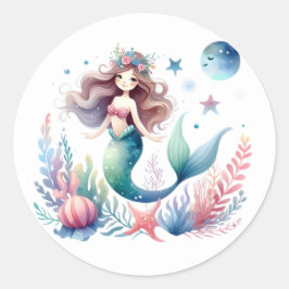 Pegatinas de sirenas de colores