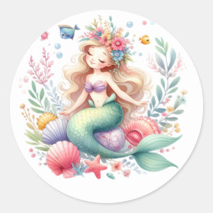 Pegatinas de sirenas de colores