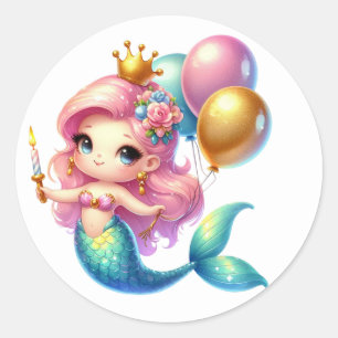 Pegatinas de sirenas de colores