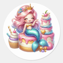 Pegatinas de sirenas de colores