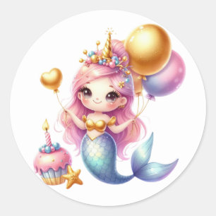 Pegatinas de sirenas de colores