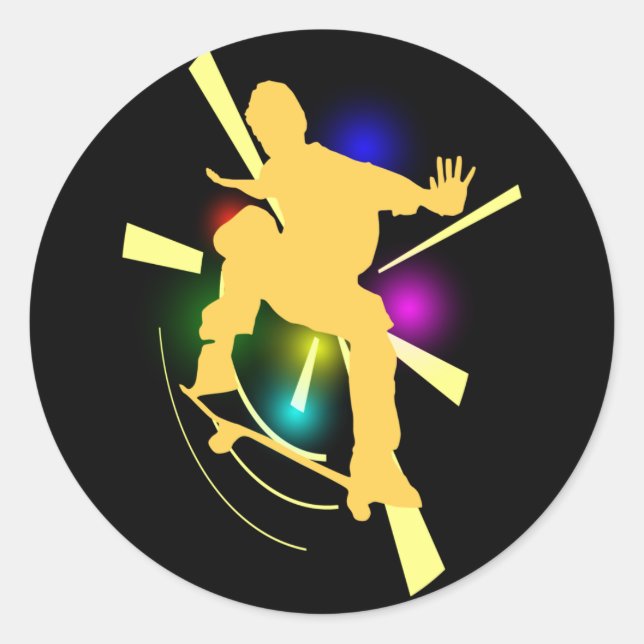 Pegatinas de Skateboarder (Anverso)