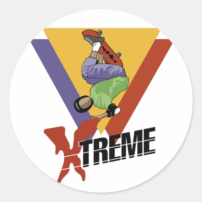 Pegatinas de Skateboarding de Xtreme (Anverso)