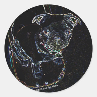 Pegatinas de Skateboarding Pug