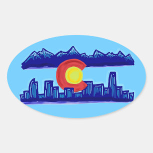 Pegatinas de skyline de Colorado