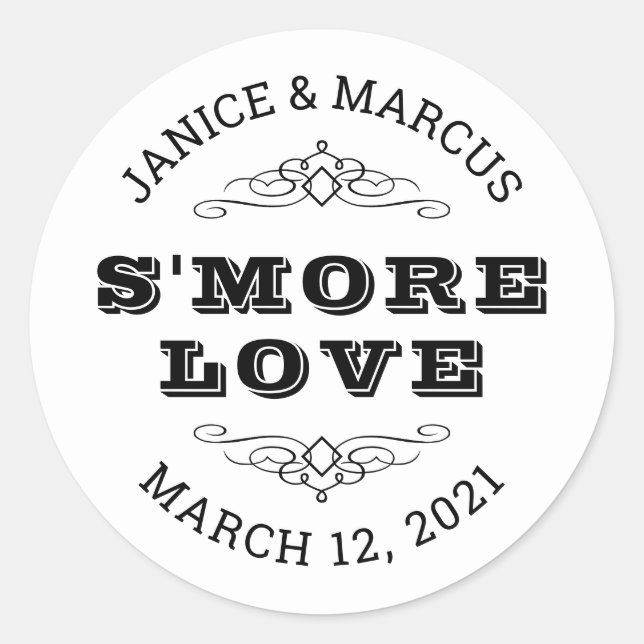 Pegatinas de S'more Love Stickers, Pegatinas de Fa (Anverso)