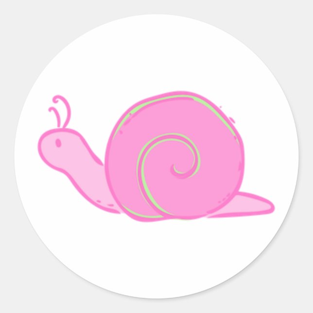 Pegatinas de Snail Rosado | SELLOS PARA SOBRES (Anverso)