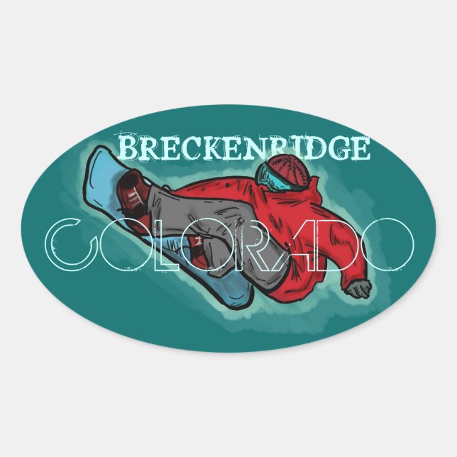 Pegatinas de snowboard de Breckenridge Colorado (Anverso)