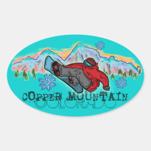 Pegatinas de snowboard de Copper Mountain Colorado