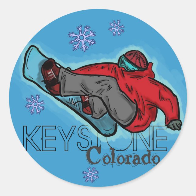 Pegatinas de snowboard Keystone Colorado (Anverso)