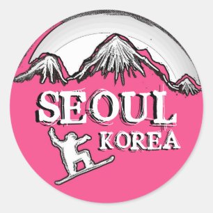 Pegatinas de snowboard temáticos de Corea del Sur
