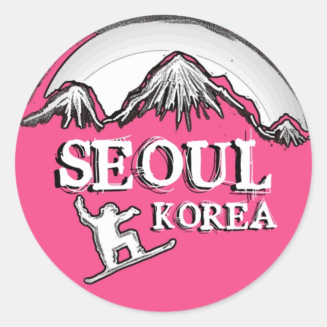 Pegatinas de snowboard temáticos de Corea del Sur (Anverso)