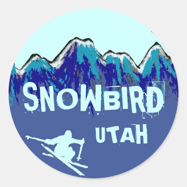 Pegatinas de snowboard Utah (Anverso)