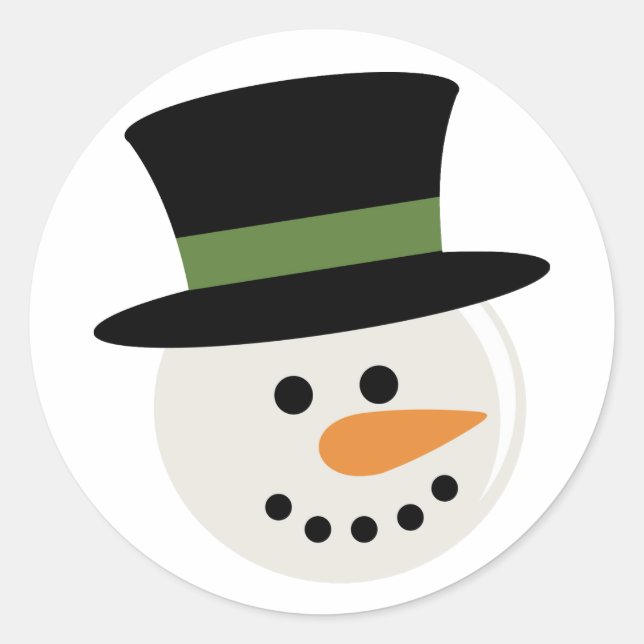 Pegatinas DE SNOWMAN CUTE FACE (Anverso)