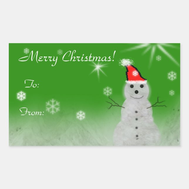 Pegatinas de snowman felices (Anverso)