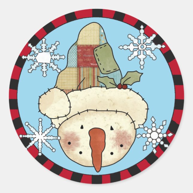 Pegatinas de Snowman maltratados (Anverso)