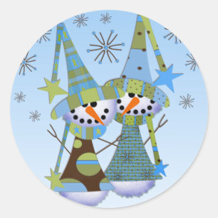 Pegatinas de Snowmen caprichosos