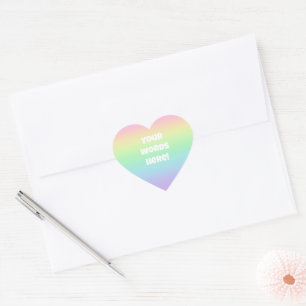 Pegatinas de sobre arcoiris Pastel personalizados