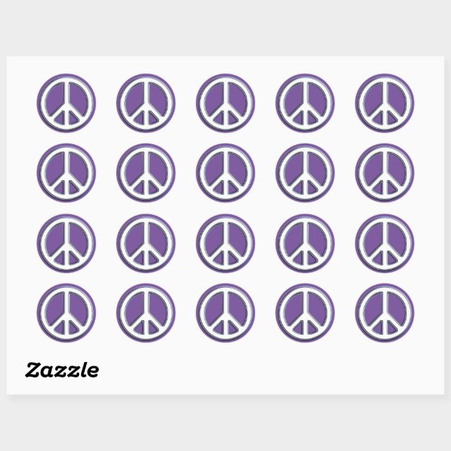 Pegatinas de sobre de signo de paz (Hoja)