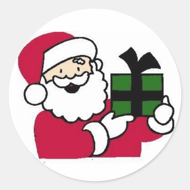 Pegatinas de sobre de tarjetas de Navidad (Anverso)