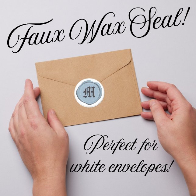 Pegatinas de Sobres con Sello de Cera Falsa Azul C (Perfect for all occasions where a formal seal is exactly the sophisticated touch you need!)