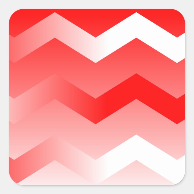 Pegatinas de sobres de Chevron rojo y blanco (Anverso)