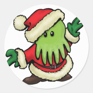 Pegatinas de sobres de Cthulhu Claus