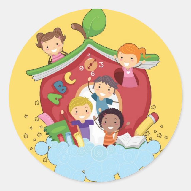 Pegatinas de sobres de cuidado infantil de arco (Anverso)