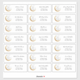 Pegatinas de sobres de dirección de invitado en la