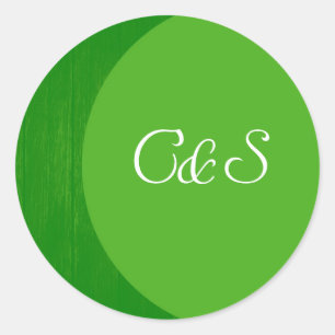 Pegatinas de sobres de granos de madera verde/verd