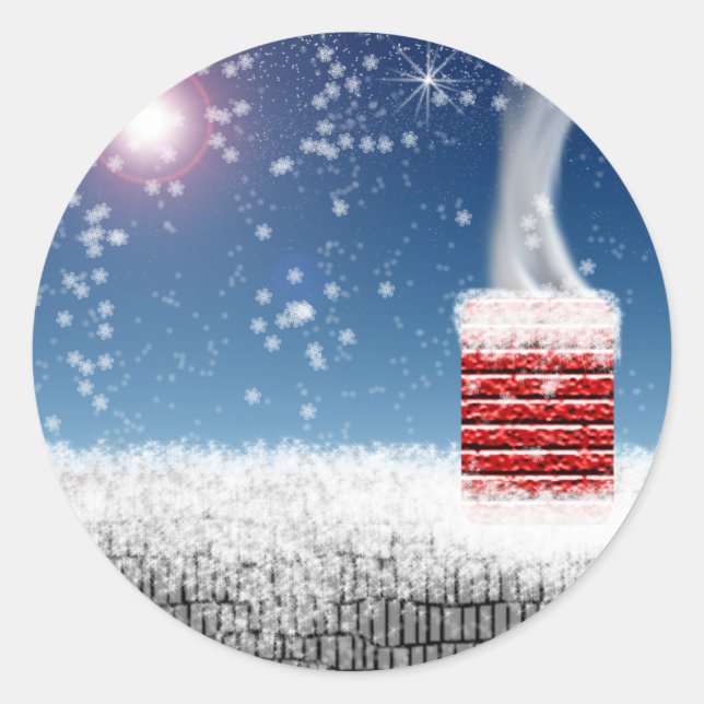 Pegatinas de sobres de invierno de Navidades de ch (Anverso)