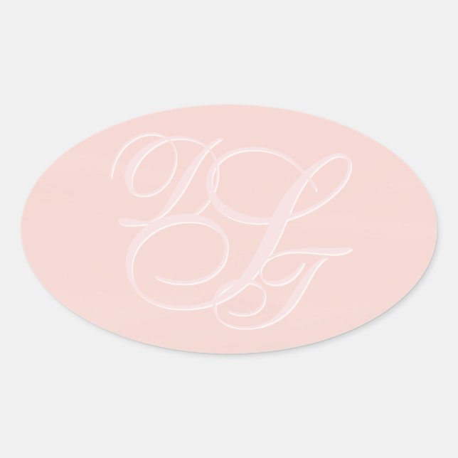 Pegatinas de sobres de Rubor Initials (Anverso)