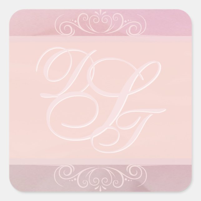 Pegatinas de sobres de Rubor Initials (Anverso)