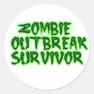 pegatinas de sobrevivientes de brotes zombis