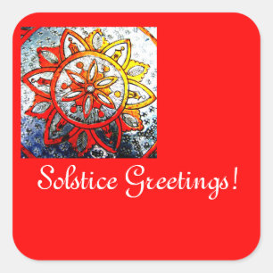 Pegatinas de Solstice Greetings