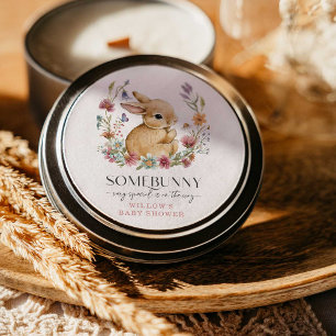 Pegatinas de Somebunny Baby Shower Wildflower