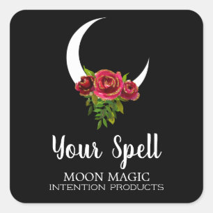 Pegatinas De Spell Jar Con Luna Floral