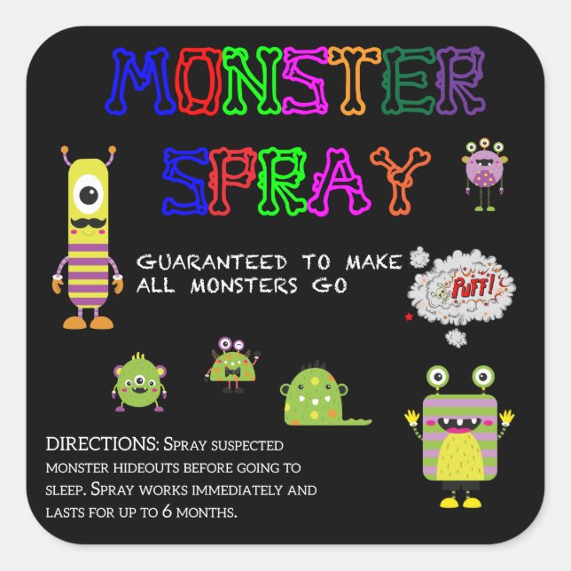 Pegatinas de Spray de Monstruos (Anverso)