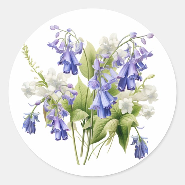 Pegatinas de Springtime Bluebell (Anverso)