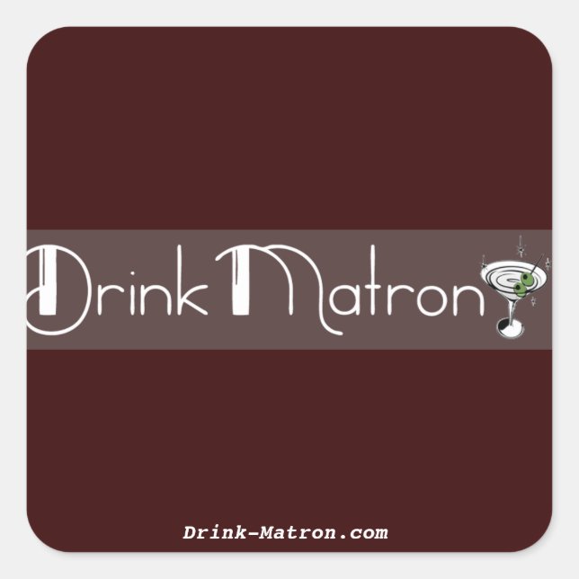 Pegatinas de Square Drink Matron (Anverso)