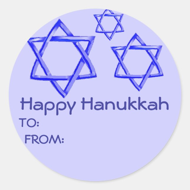 PEGATINAS DE STAR OF DAVID HAPPY HANUKKAH (Anverso)