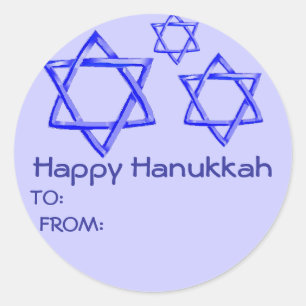 PEGATINAS DE STAR OF DAVID HAPPY HANUKKAH