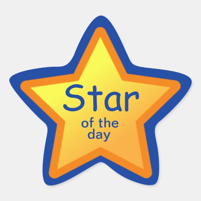 Pegatinas de Star of the Day para estudiantes (Anverso)