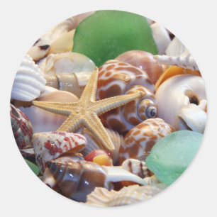 Pegatinas de Starfish & Beach Glass